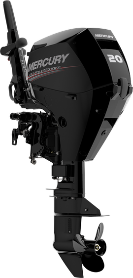 Mercury Portable FourStroke Revolution The all new 15/20hp EFI FourStroke outboard …and world’s first ambidextrous portable outboard tiller handle